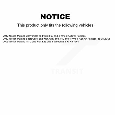 Mpulse Rear Right ABS Wheel Speed Sensor For Nissan Murano SEN-2ABS0854